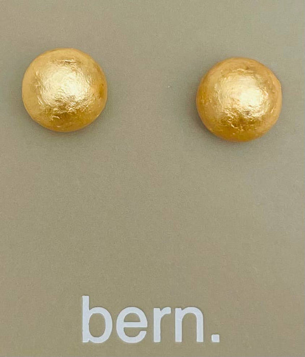 Earring, Mache' Pearl, Gold