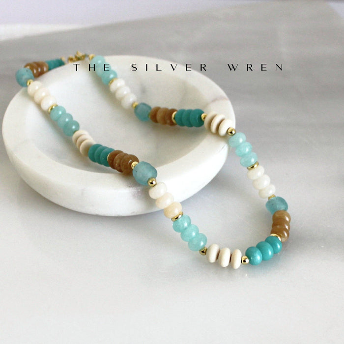 Necklace, Sand & Sky Stone Candy