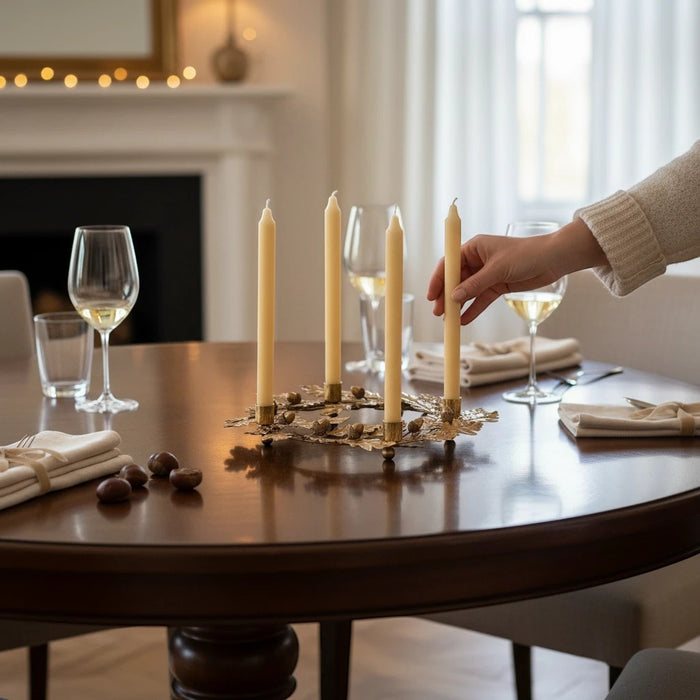 Oak Wreath Taper Candle Holder