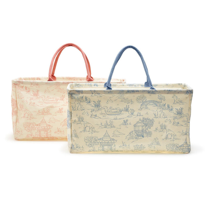 Toile Hamper, Blue or Pink