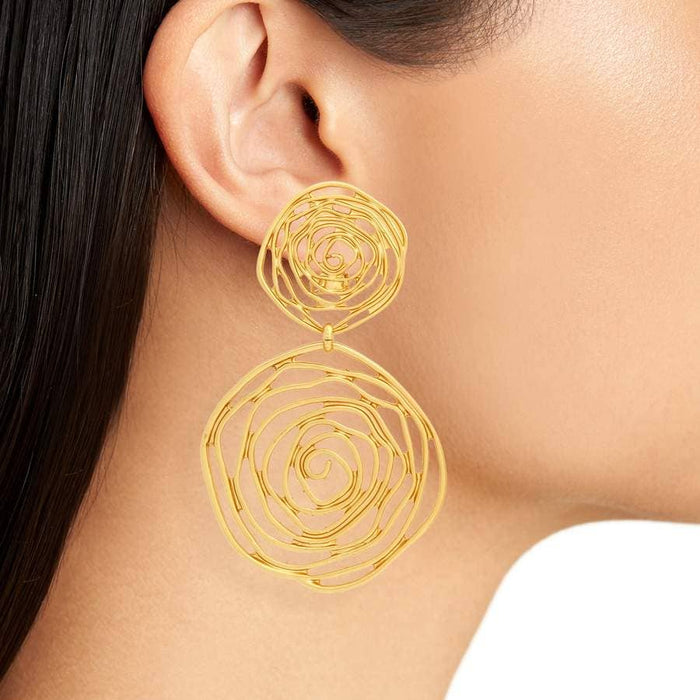 Earrings, Floral Statement