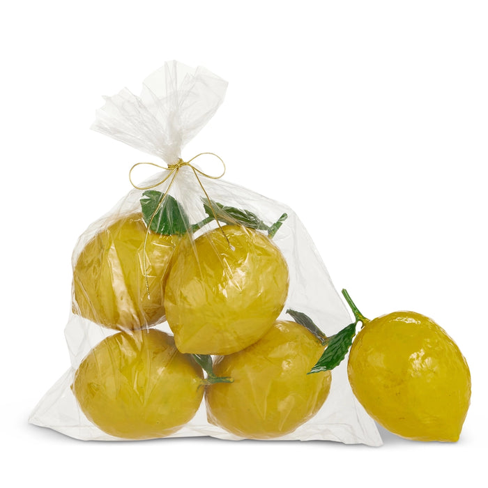 Paper Mache Lemons, Bag of 4