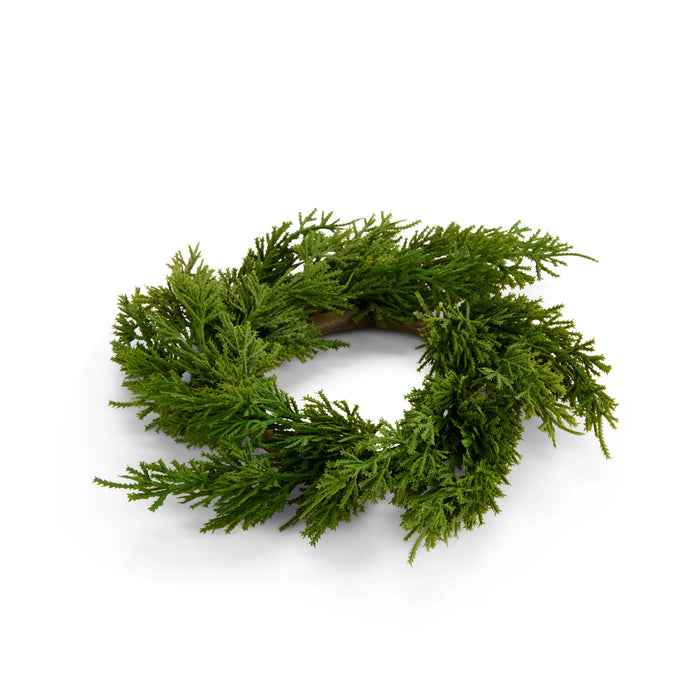 Cedar Mini Wreath Candle Ring