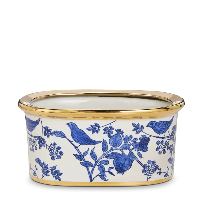 Planter, Blue Birds