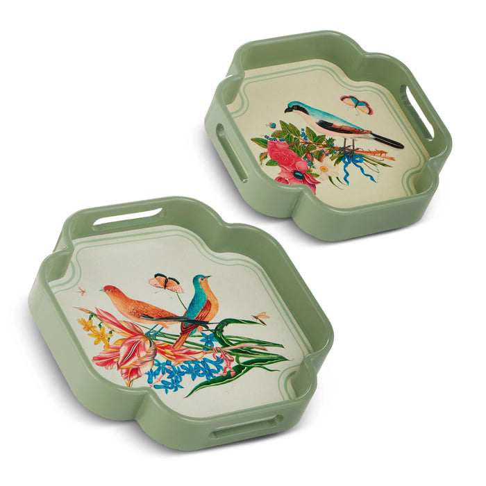 Decorative Tray with Birds, 2 Sizes
