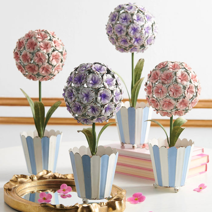 Metal Topiaries, Purple Hydrangea