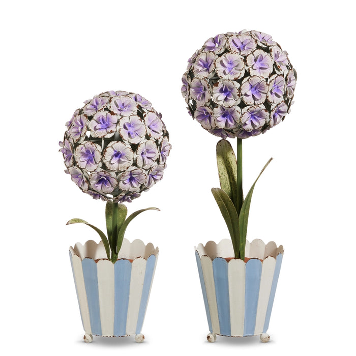 Metal Topiaries, Purple Hydrangea