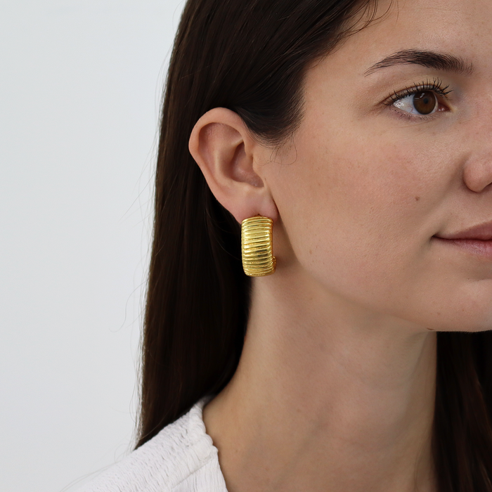 Earring, Snake Chain Hoop Earrings