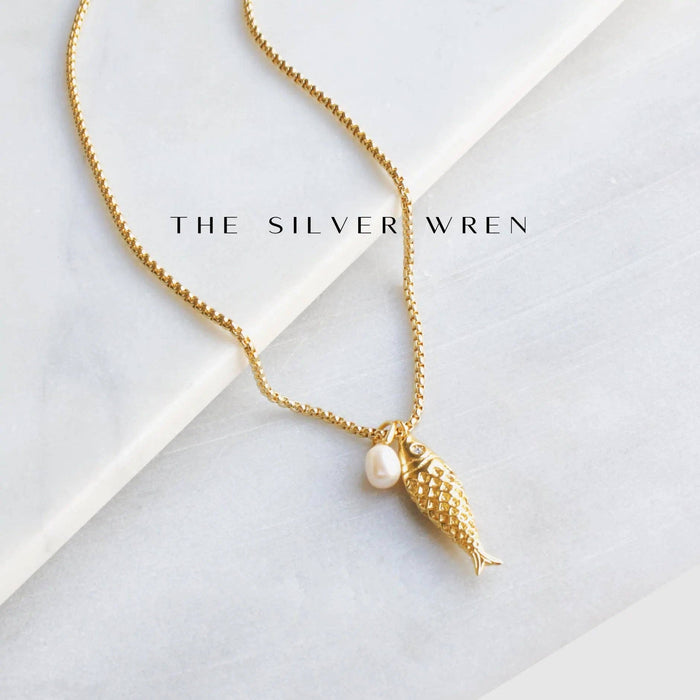 Necklace, Gold Fish Pendant