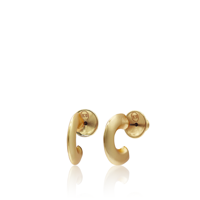 Earrings, Petite Arc Hoop - 24K Gold Plated