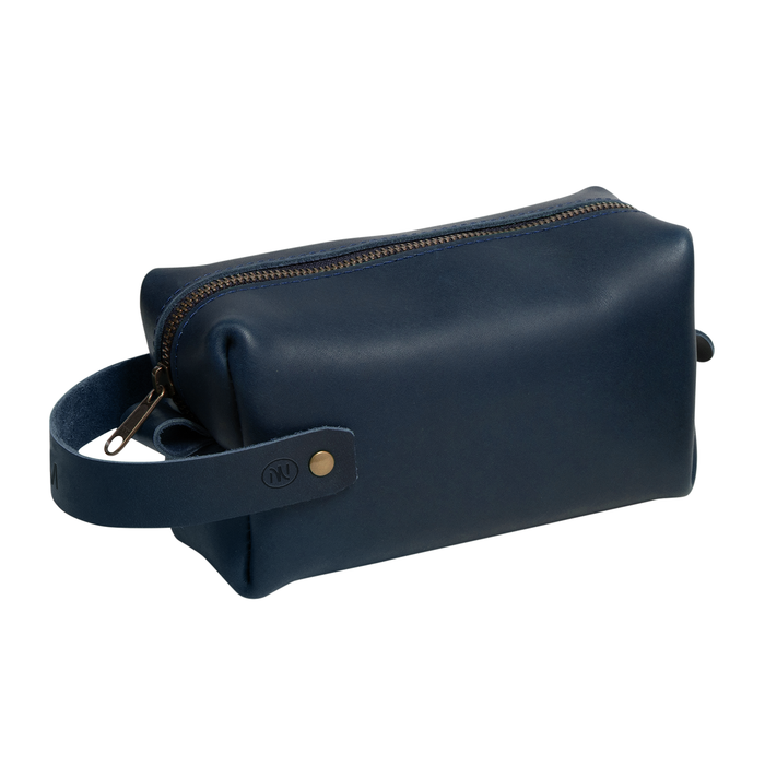 Travel Toiletry Bag w/ Zipper Pull, Navy