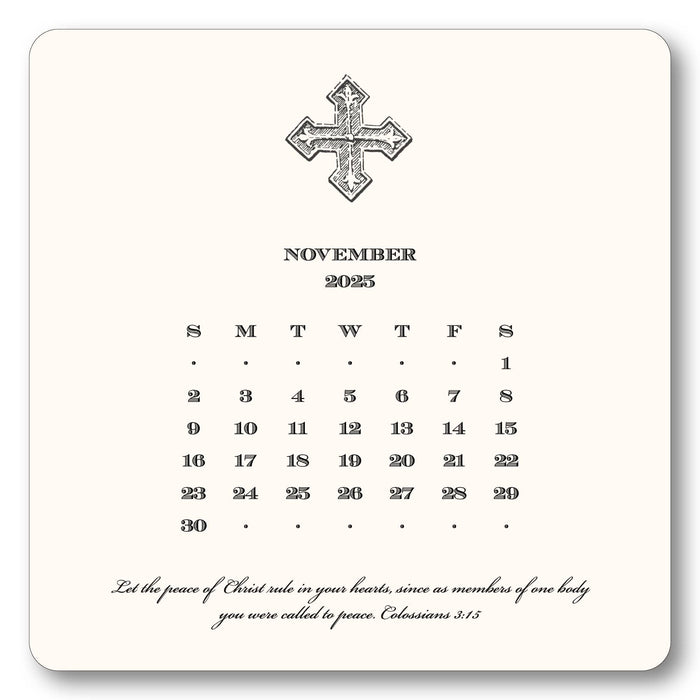 2026 Cross Calendar with Easel