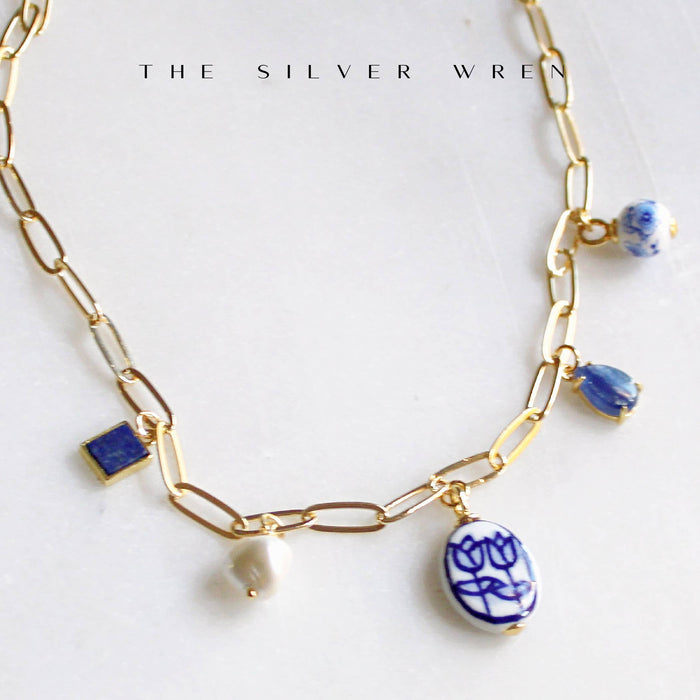 Necklace, Flower Multi Charm