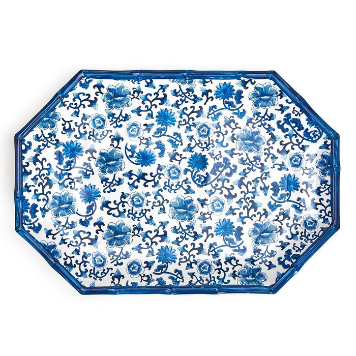 Blue Bamboo Touch Melamine Tray