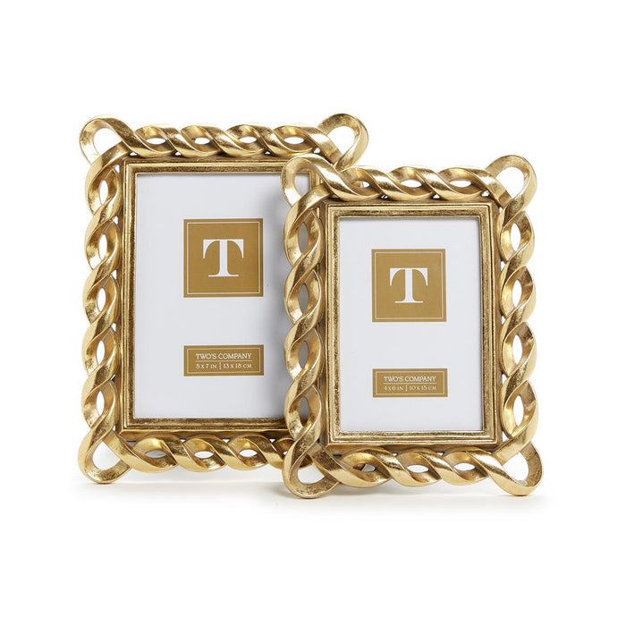 Gold Ribbon Picture Frame, 2 Sizes