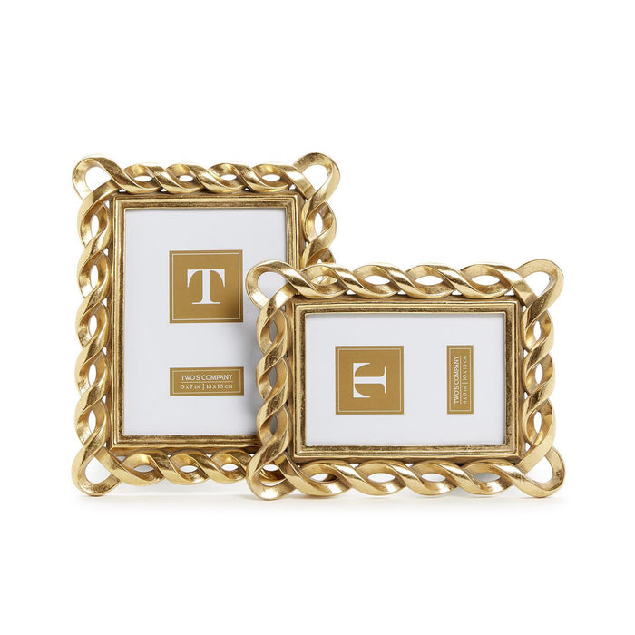 Gold Ribbon Picture Frame, 2 Sizes