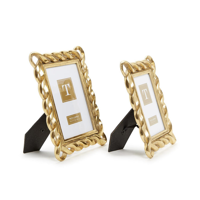 Gold Ribbon Picture Frame, 2 Sizes