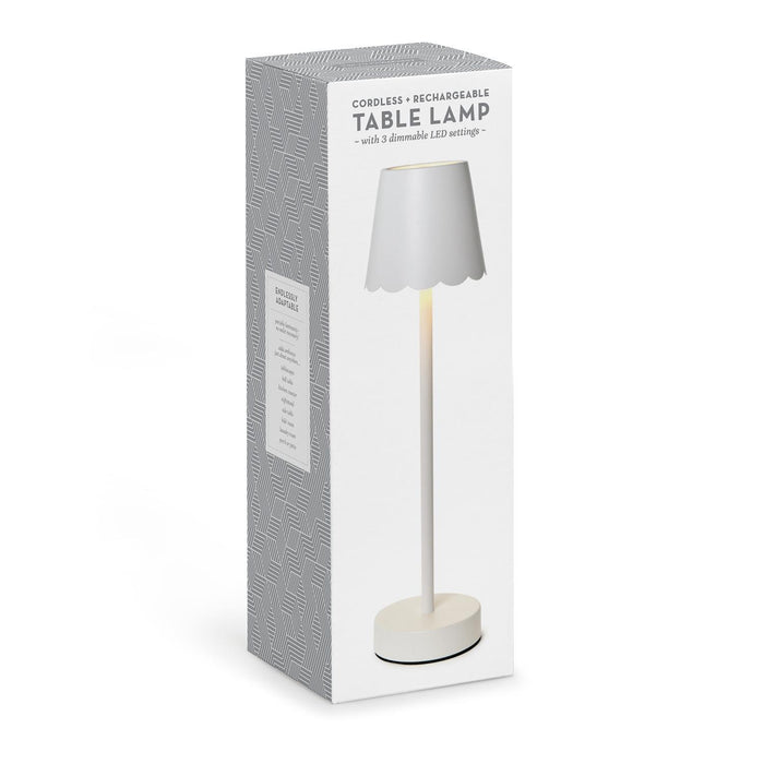 LED Portable Cordless White Scalloped Edge