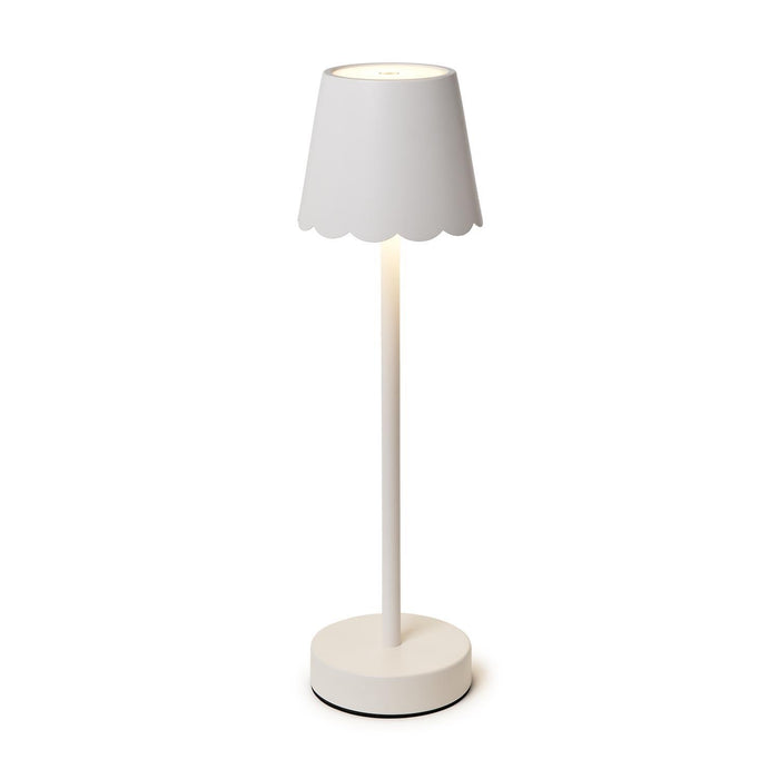 LED Portable Cordless White Scalloped Edge