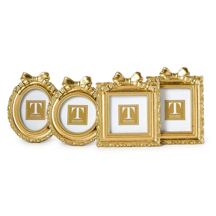 Gold Bow Photo Frames