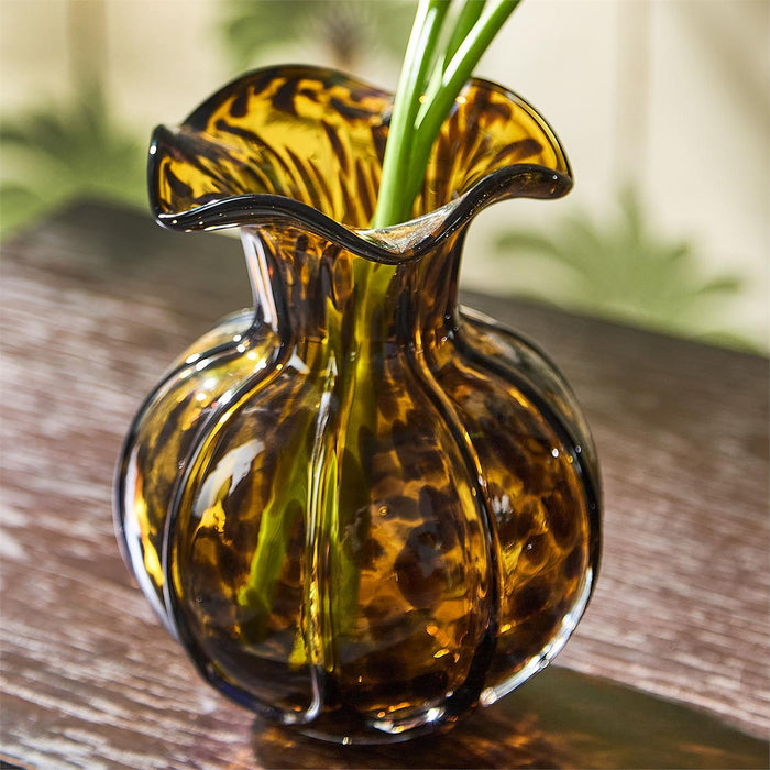 Ruffled Edge Vase, Tortoise