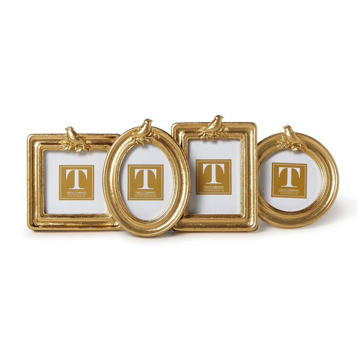 Gold Bird Photo Frame, 4 Shapes