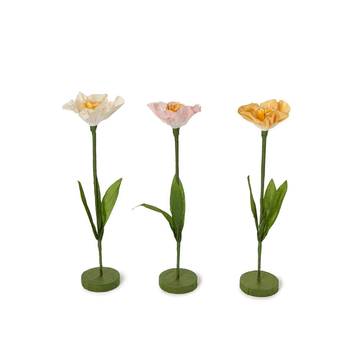 Paper Flowers, 3 Colors and Sizes