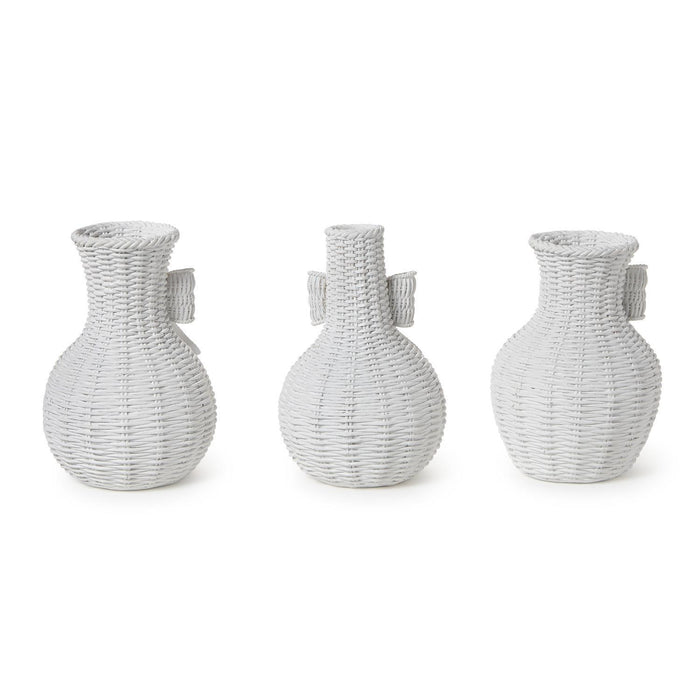 Basket Weave Vase with Bow, Three Styles