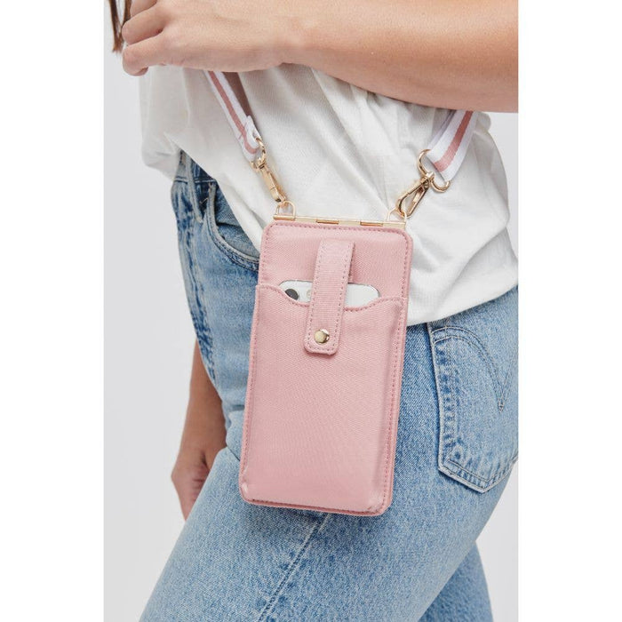 Duality - Cell Phone Nylon Crossbody: Pastel Pink
