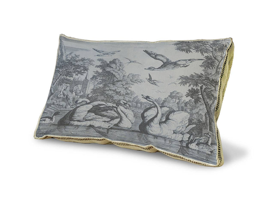 23" x 15" - Decorative Pillow - Swans Toile