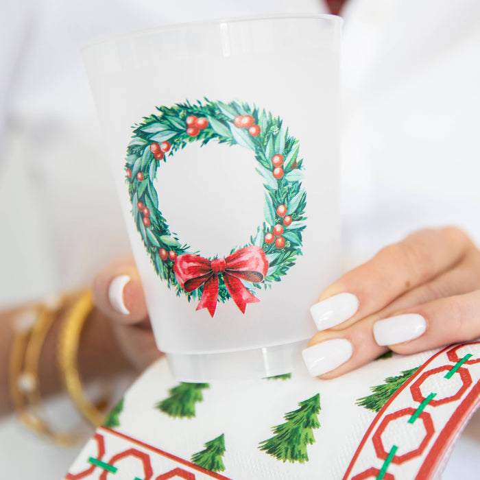 Shatterproof Cups, Berry Christmas Wreath