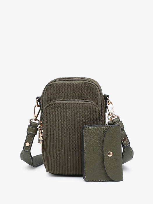 Parker Corduroy 3 Compartment Crossbody