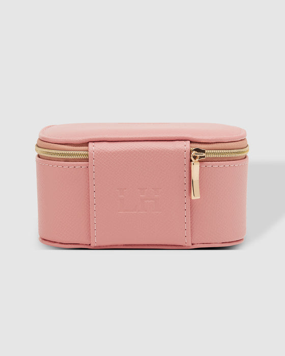 Olive Rectngle Jewelry Case, Pink
