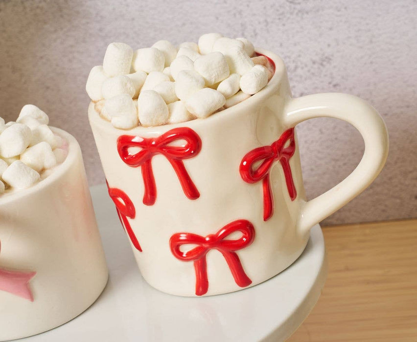 Ceramic Red Bow Mug