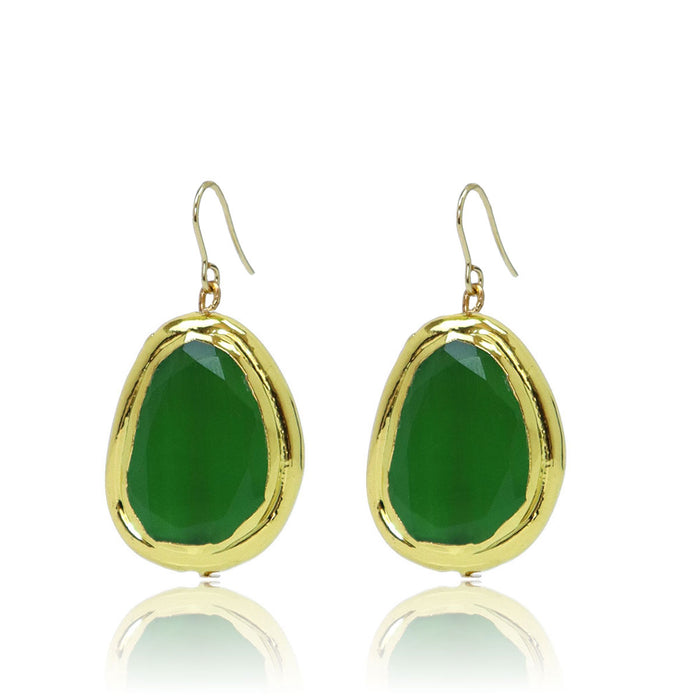 Earrings, Vivid Gems, Green