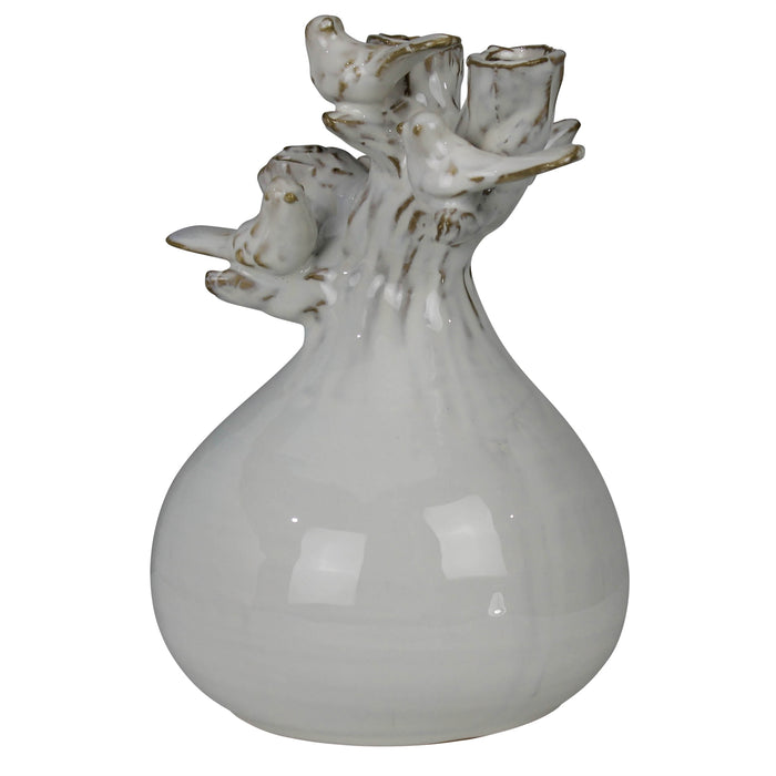 Vase with Bird & Branch, Ceramic