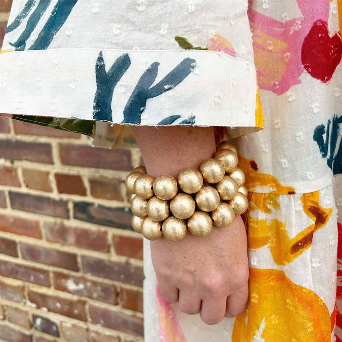 Bracelet, BIG Ball, Brushed Gold