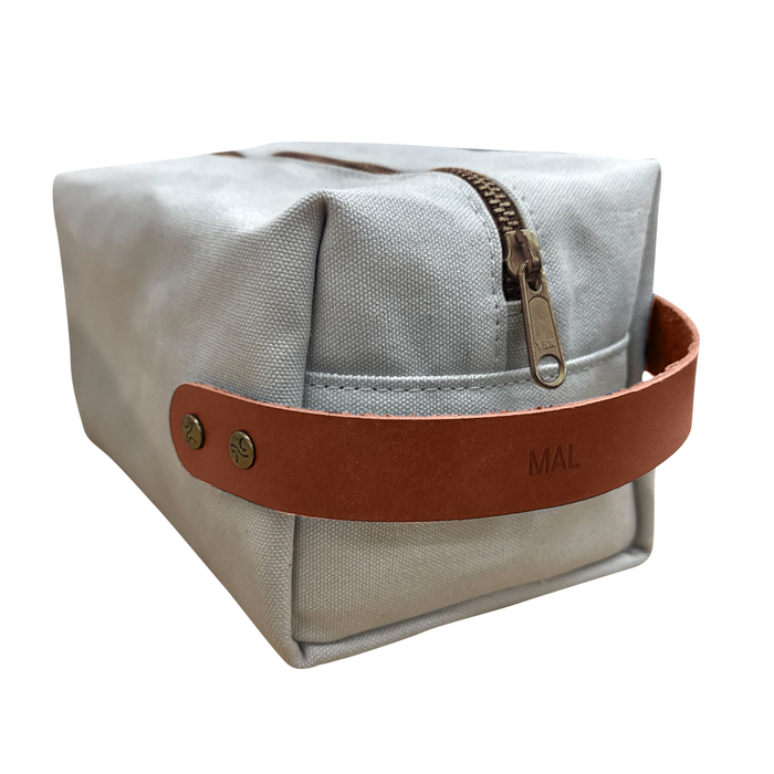 Dopp Kit | Travel Bag - USA Made Canvas & Leather