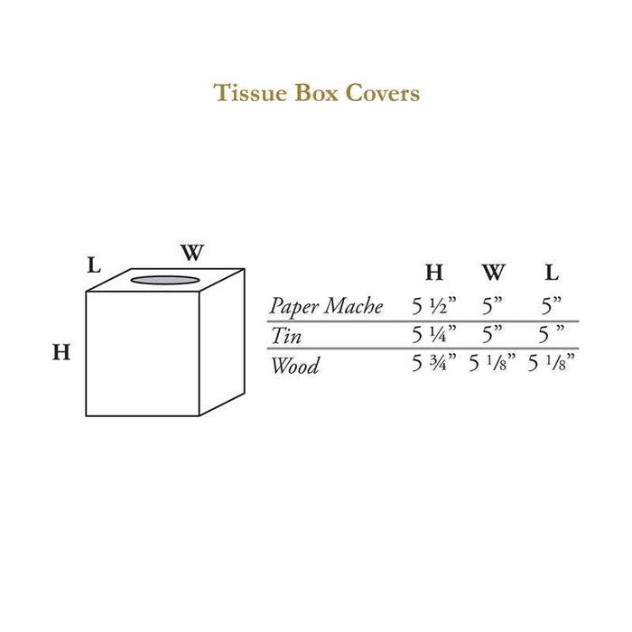 Red & Blue Provincial Print Tissue Box Cover