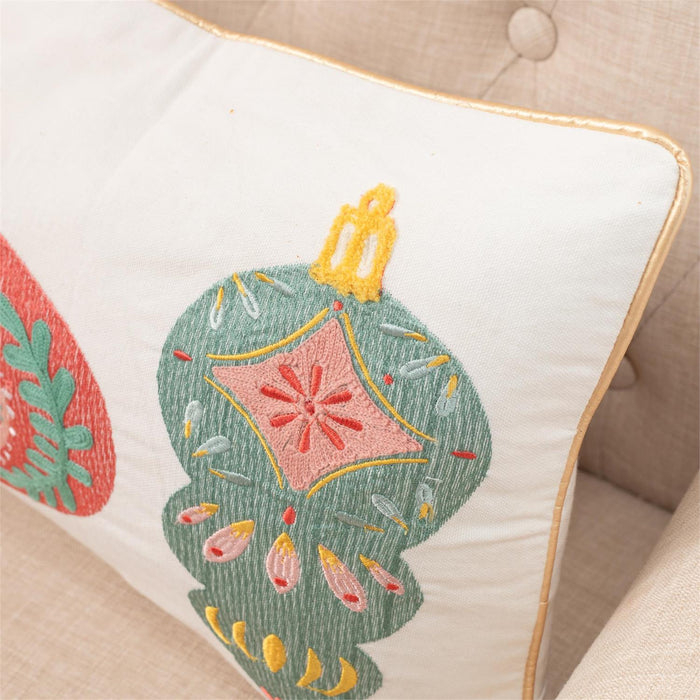 Lumber Pillow, Merry Ornaments