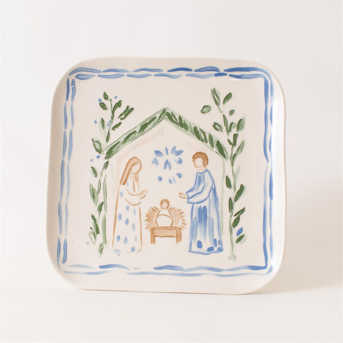 Square Plate, Simple Grace Nativity