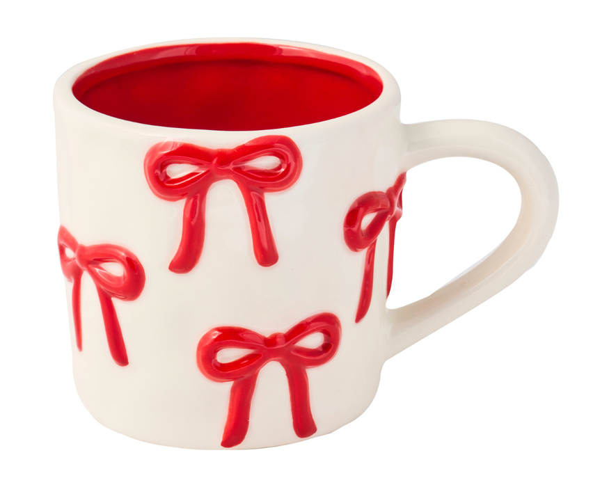Ceramic Red Bow Mug