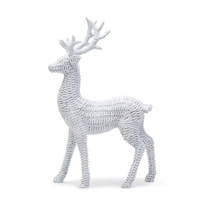 Basket Weave Winter Deer Decor