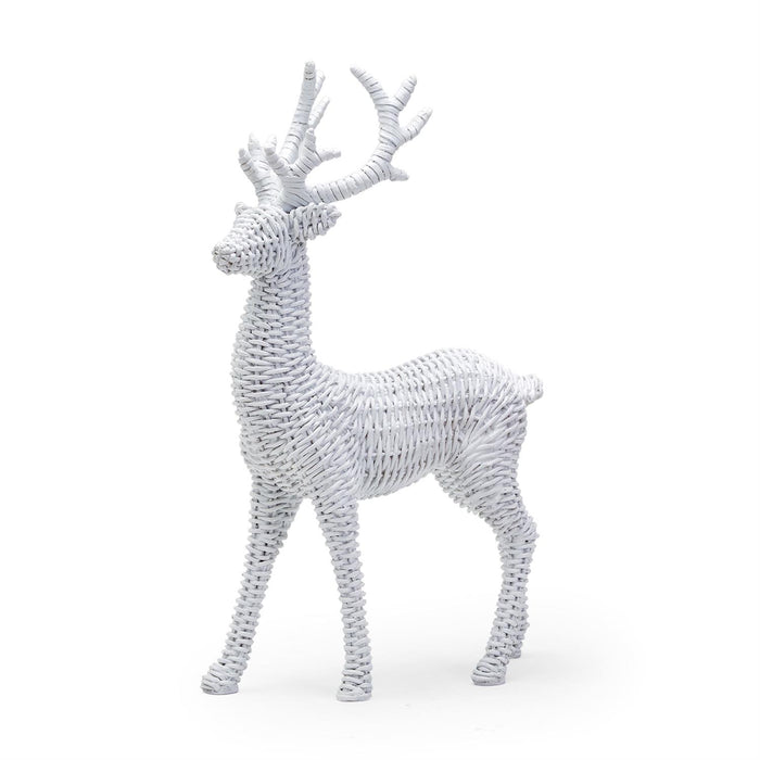 Basket Weave Winter Deer Decor
