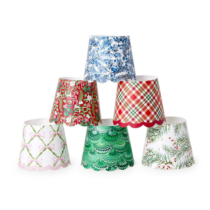 Holiday Paper Shade Covers, Set of 2, 6 Patterns