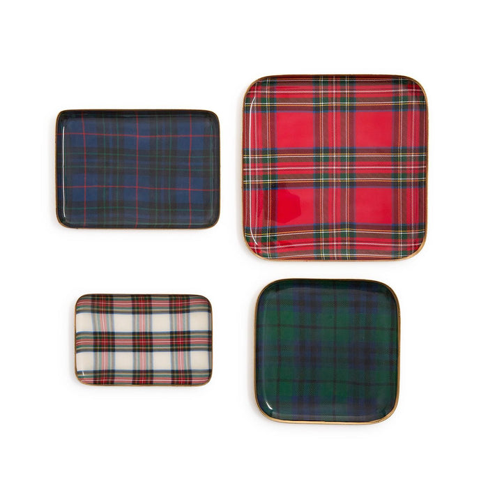 Tartan Metal Trays, 4 Styles