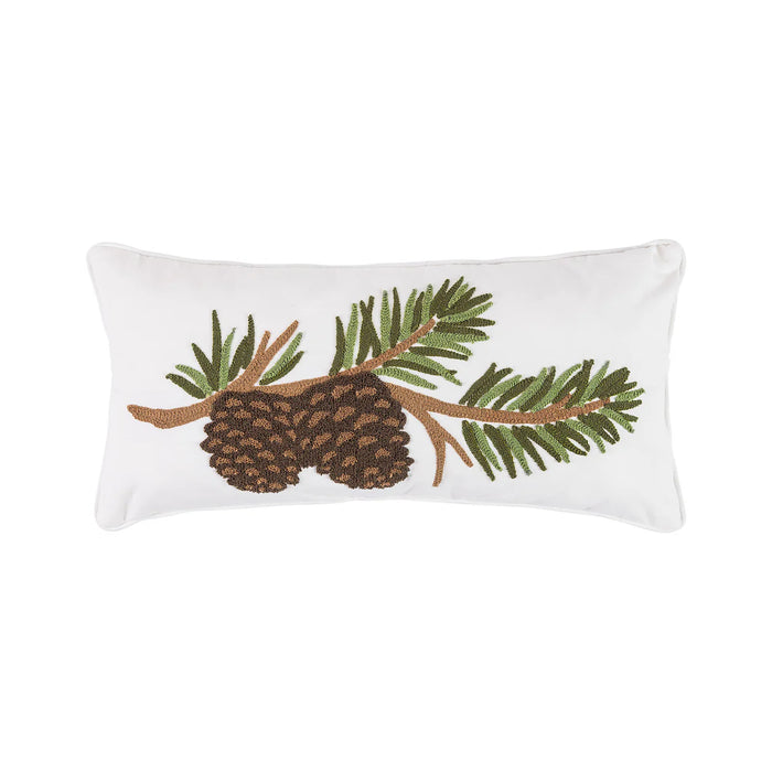 Throw Pillow, Pinecone Branch