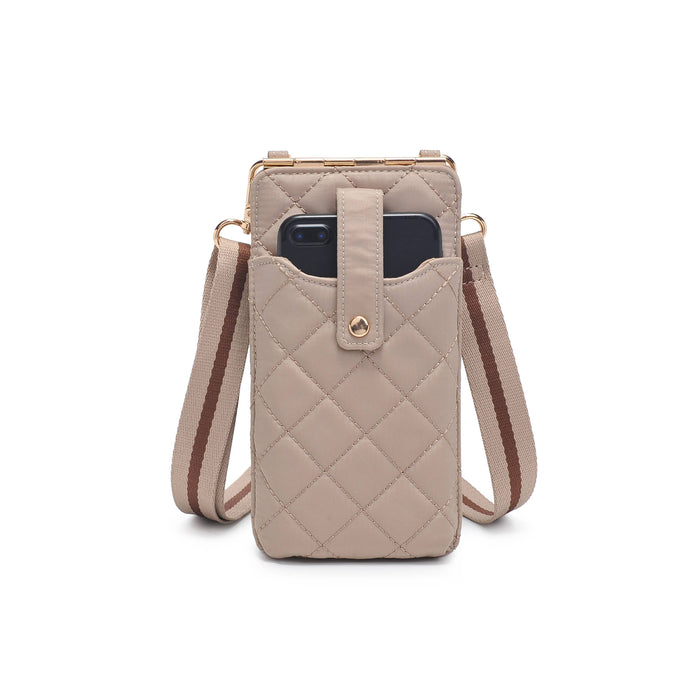 Duality - Quilted Cell Phone Crossbody: Nude