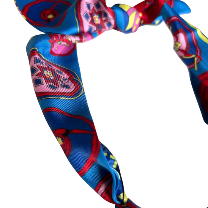 Wynne scarf necklace, Blue