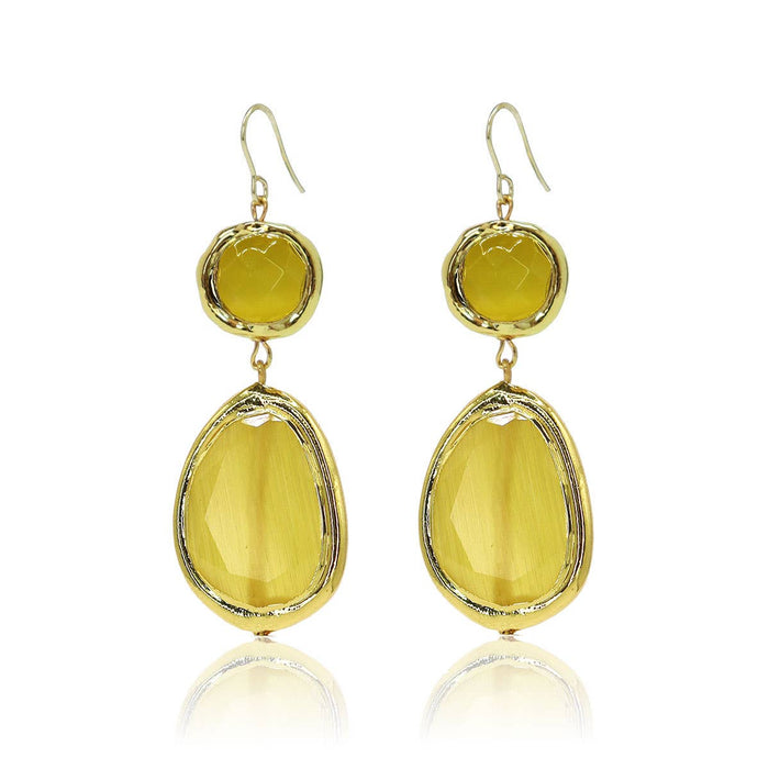Vivid Gem X Coriandoli Earrings , Citrine